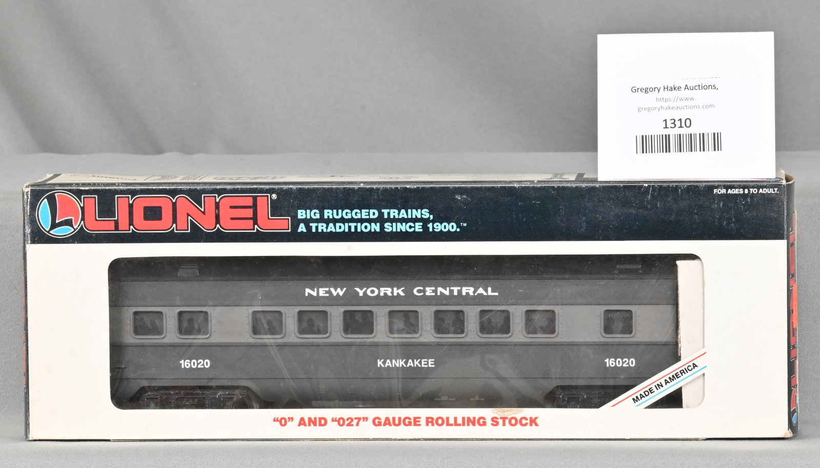 Lionel 6-16020 New York Central Coach Car, w/ OB: Lionel 6-16020 New York Central Coach Car, w/ OB - C8