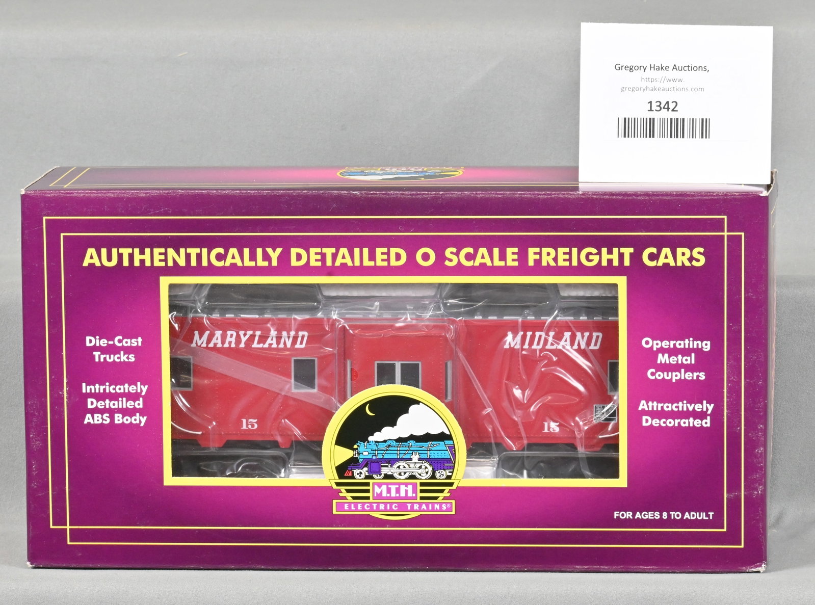 MTH 20-91196 Maryland Midland (# 15) Bay Window Caboose, w/ OB: MTH 20-91196 Maryland Midland (# 15) Bay Window Caboose, w/ OB - C10