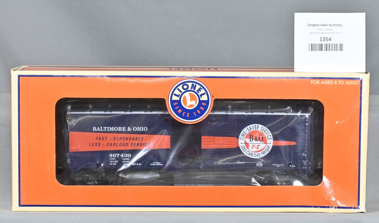 Lionel 6-17270 Baltimore & Ohio 9464 Boxcar, w/ OB: Lionel 6-17270 Baltimore & Ohio 9464 Boxcar, w/ OB - C10