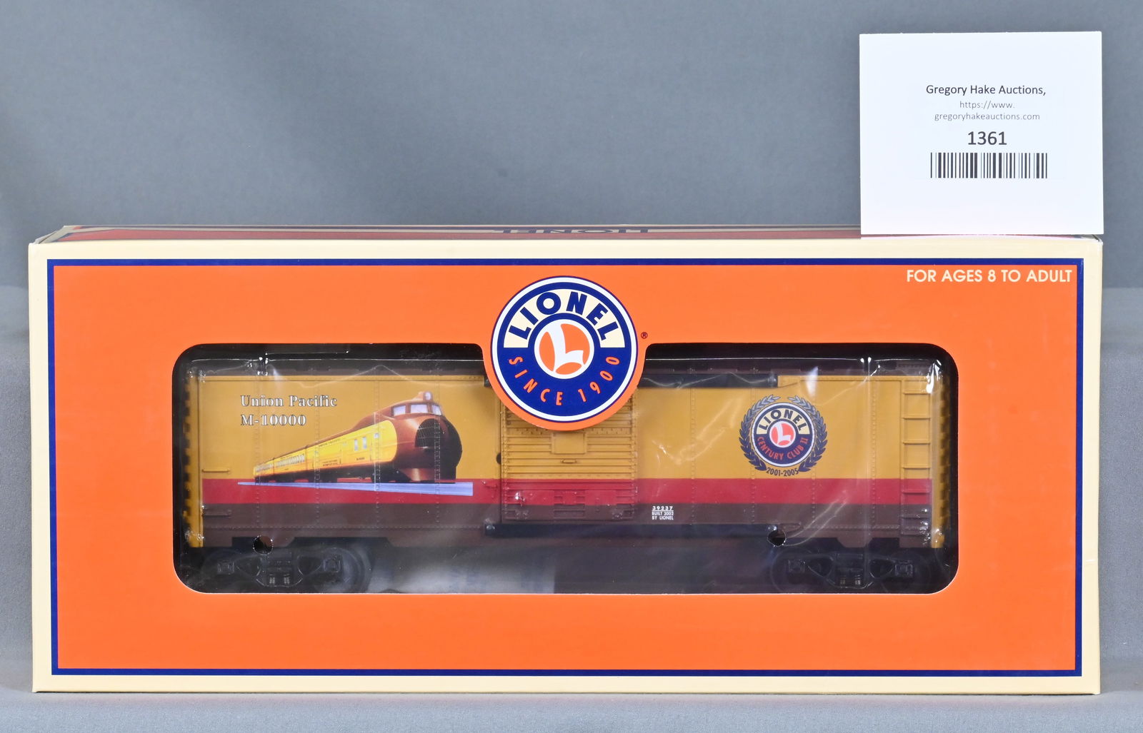 Lionel 6-39237 Century Club II M 10,000 Box Car, w/ OB: Lionel 6-39237 Century Club II M 10,000 Box Car, w/ OB - C10