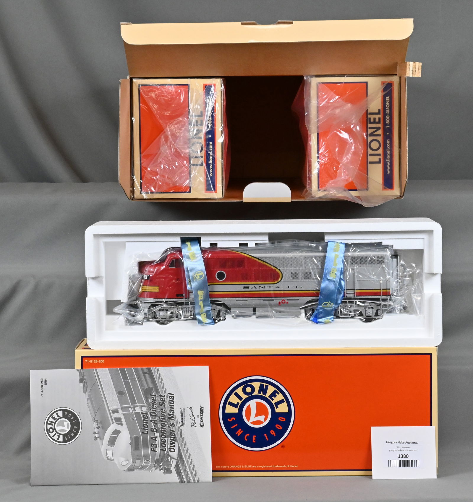 Lionel 6-14588 Santa Fe F3 ABA Diesel Locomotive Train master Command Control Set, w/ OB (1 of 5)