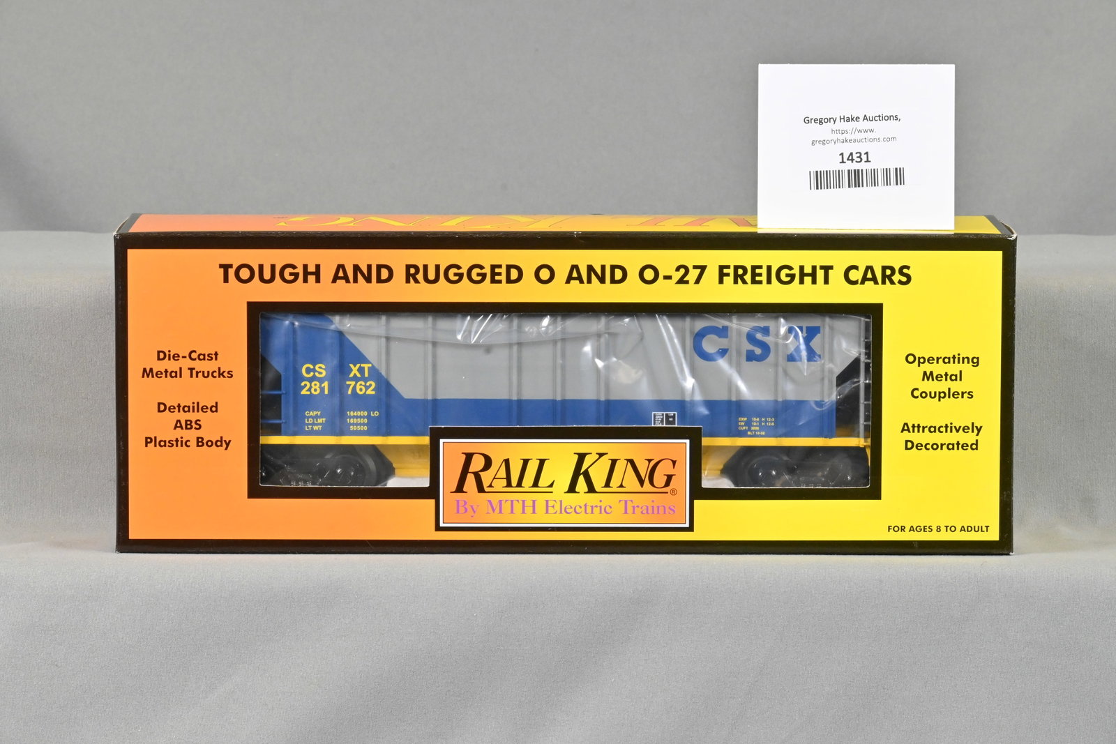 MTH 30-75134 CSX Ps-2 Discharge Hopper w/ OB: MTH 30-75134 CSX Ps-2 Discharge Hopper w/ OB, C10