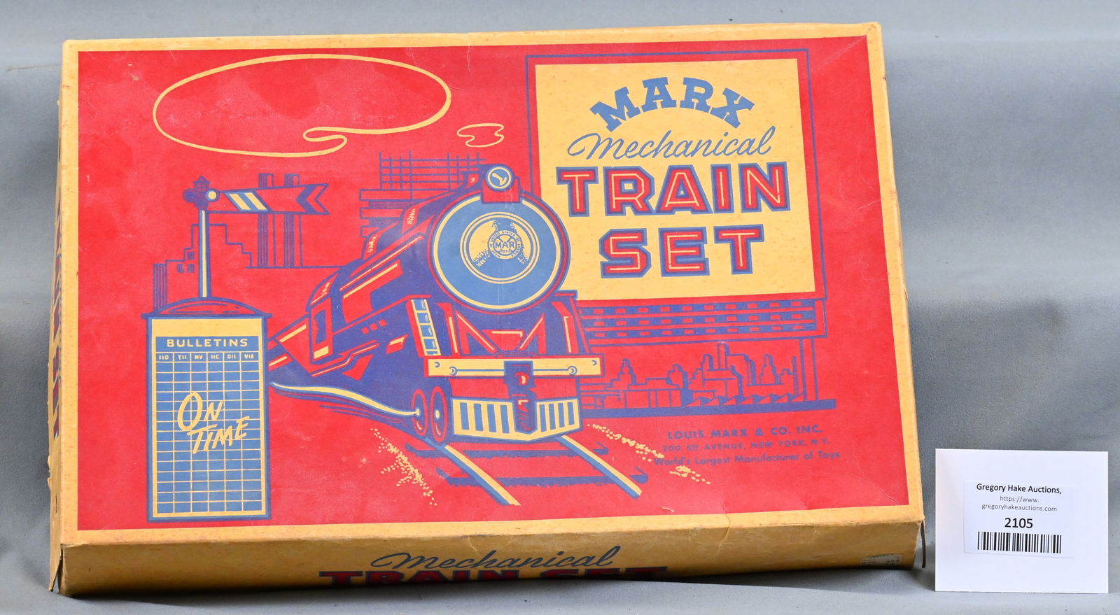 Marx Postwar Mechanical Steam Train Set in Original Set Box (1 of 9)