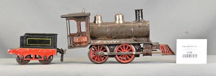 Marklin Prewar Gauge 1 Clockwork 0-4-0 Steam Locomotive #21 w/ Tender (1 of 6)