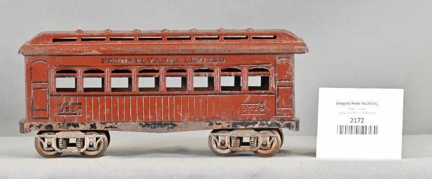 Elektoy Prewar Gauge 1 913 Pennsylvania Limited Passenger Coach: Elektoy Prewar Gauge 1 913 Pennsylvania Limited Passenger Coach, C6. Car is numbered 2518, C6.