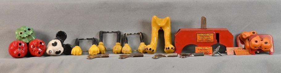Lionel Prewar 1100 Mickey & Minnie Mouse w/ 1107 Donald Duck Hand Car Parts (1 of 1)