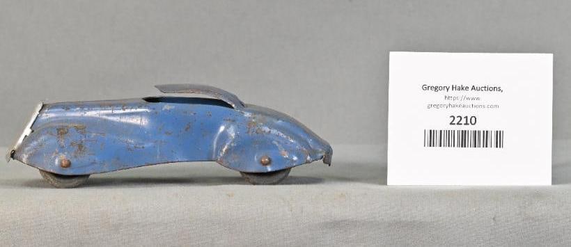 Marx Pressed Steel Blue Prewar Auto: Marx Pressed Steel Blue Prewar Auto, C6