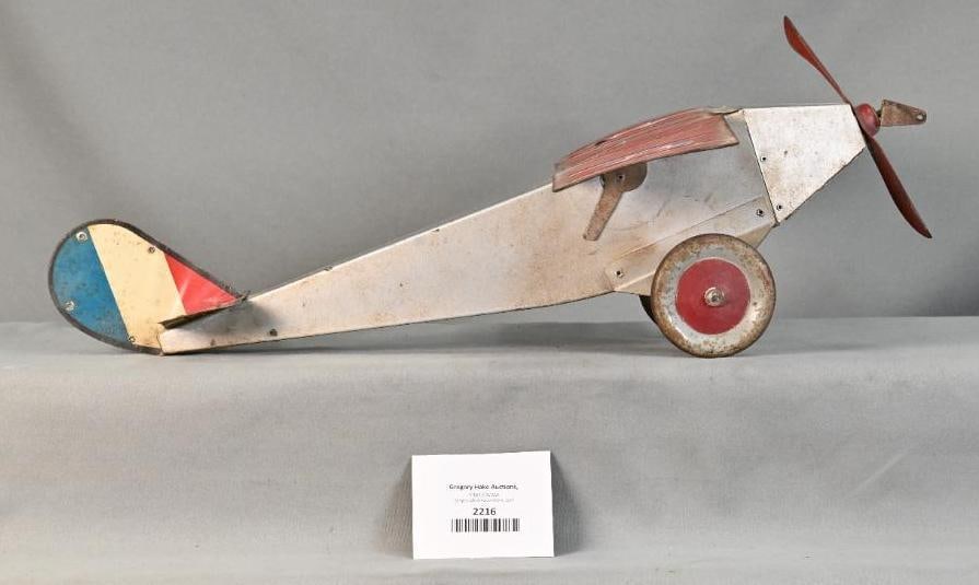 1926 Empire Express Monoplane 550 Pressed Steel Tin USA Airplane Toy KATZ (1 of 6)