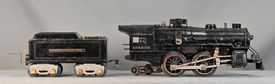 American Flyer Prewar Wide Gauge 2-4-2 Steam Locomotive and Tender (1 of 5)