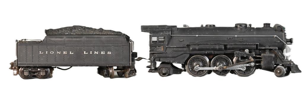 Lionel Prewar O Gauge Black 226E Steam Locomotive & Die-Cast 2235W Tender: Lionel Prewar O Gauge Black 226E Steam Locomotive & Die-Cast 2235W Tender, C7.