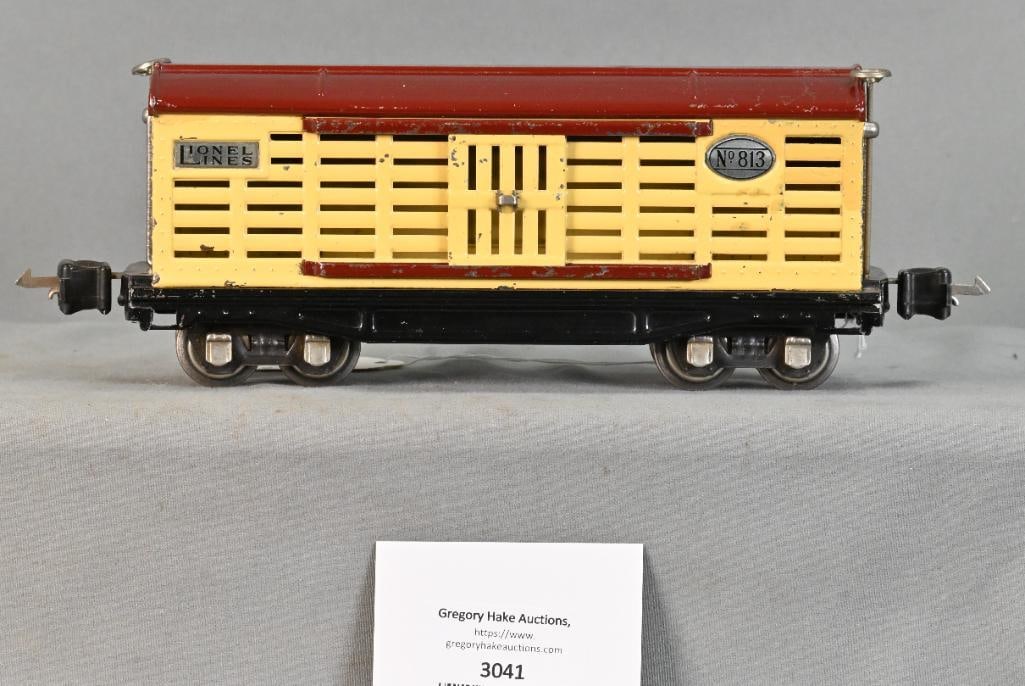 Lionel Prewar O Gauge 813 Cattle Car from 1938: Lionel Prewar O Gauge 813 Cattle Car from 1938, C6.