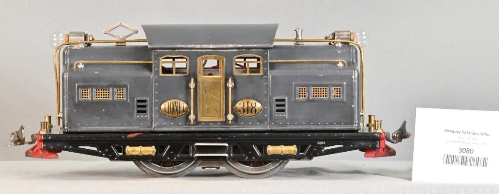 Lionel Prewar Standard Gauge 318 Dark Gray Locomotive: Lionel Prewar Standard Gauge 318 Dark Gray Locomotive, C6/7.