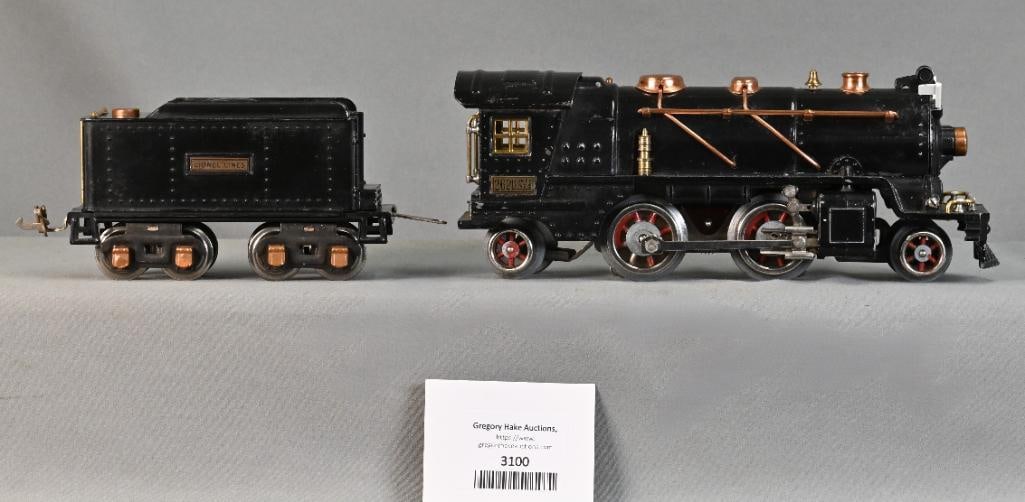 Lionel Prewar O Gauge 262 w/262T Steam Locomotive and Tender: Lionel Prewar O Gauge 262 w/262T Steam Locomotive and Tender. Loco is C7 w/ some paintwaer along the cab and tender is C7.