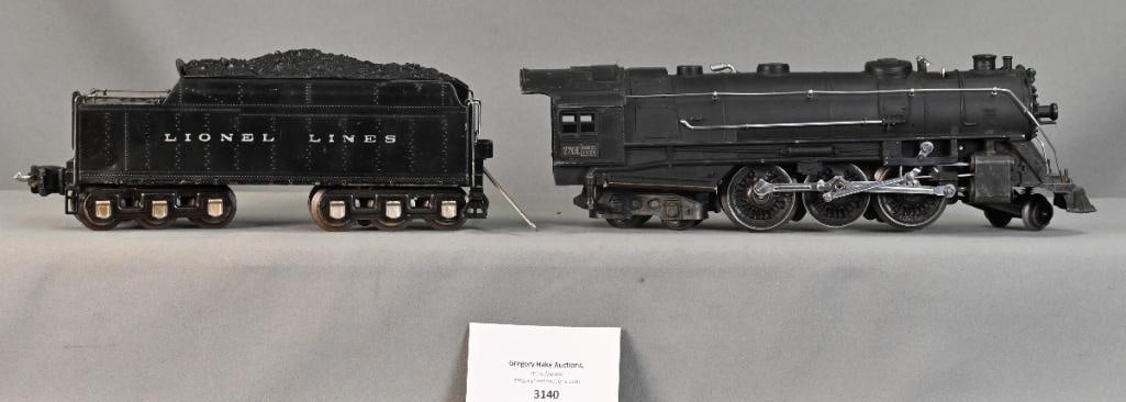 Lionel Prewar O Gauge 226E Steam Locomotive and 2226W Tender: Lionel Prewar O Gauge 226E Steam Locomotive and 2226W Tender. Loco is C7 with a repainted cab roof. Tender is C7.