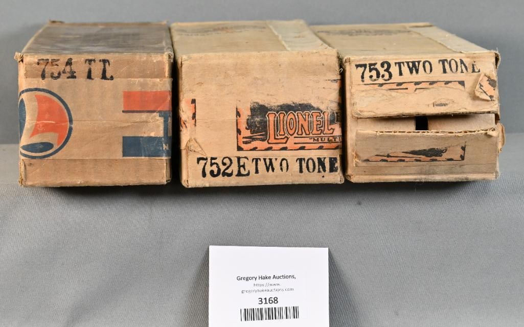Lionel Prewar O Gauge Empty Boxes for Two Tone 752E, 753 & 754 UP Streamliner (1 of 3)