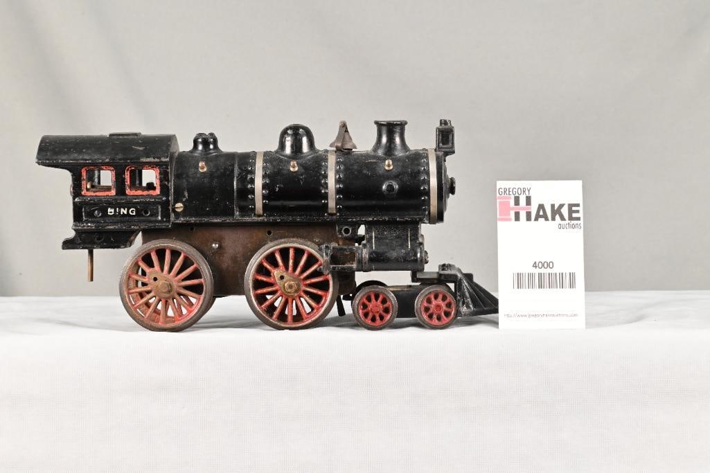 Bing Prewar 1 Gauge Clockwork American 4-4-0 Type Steam Locomotive (1 of 6)