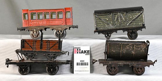 Five Marklin Bing 1 Gauge Freight Cars