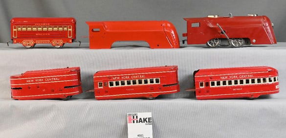 Marx Prewar Red Commodore Vanderbilt Passenger Train