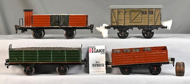 Four Marklin Bing 1 Gauge Freight Cars