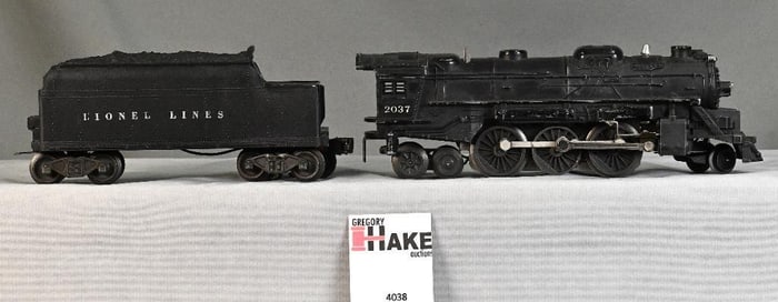 Lionel Postwar 2037 Steam Loco and whistle tender