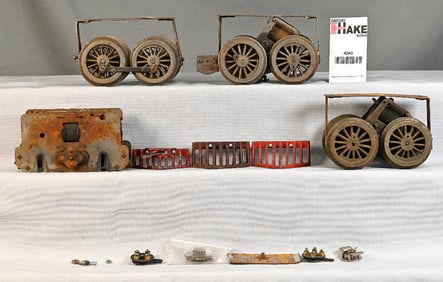 Three Lionel Prewar Standard Gauge Motors and One Motorless Truck