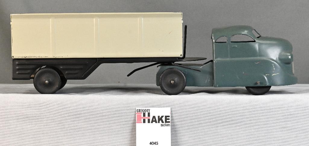 Restored Wyandotte Cab and Side Dump Trailer (1 of 6)