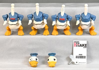 Four 1107 Donald Duck Handcar Bodies, Two Heads and Two Keys - Aftermarket