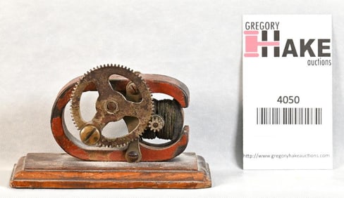 Vintage Electric Hand Cranked Electric Generator Motor on Base
