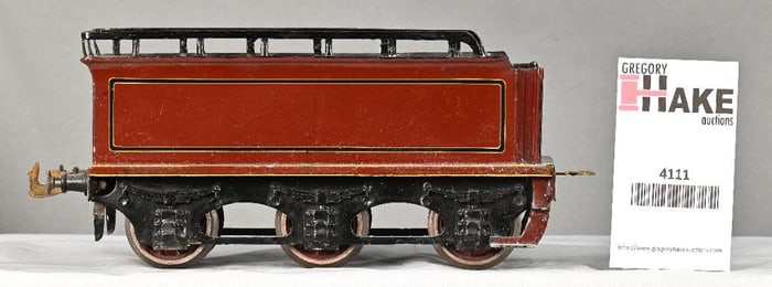 European 1 Gauge Maroon Six Wheel Tender