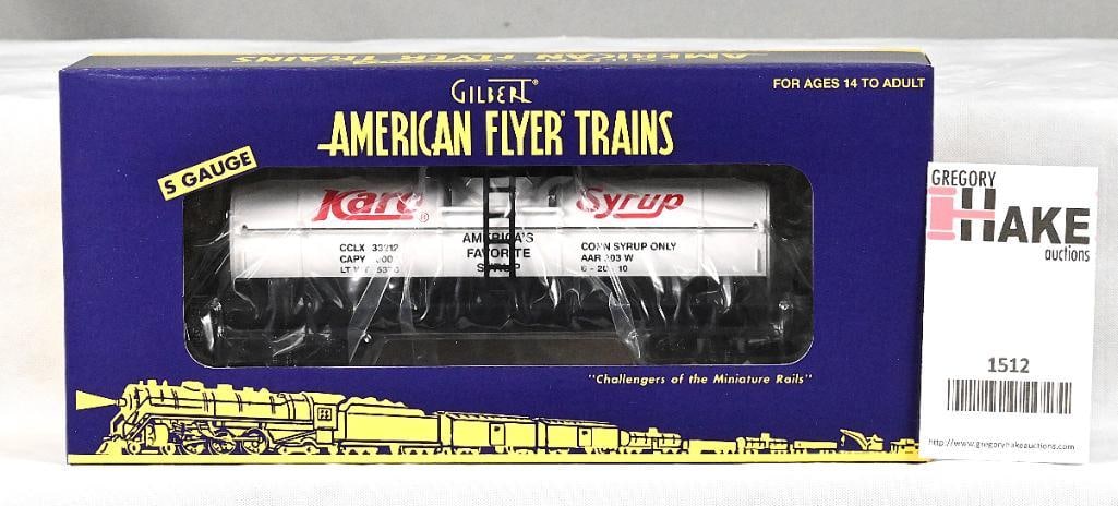 American Flyer 6-48285 SoCal Club Karo Syrup Tank Car w/ OB: American Flyer 6-48285 SoCal Club Karo Syrup Tank Car w/ OB, C9.