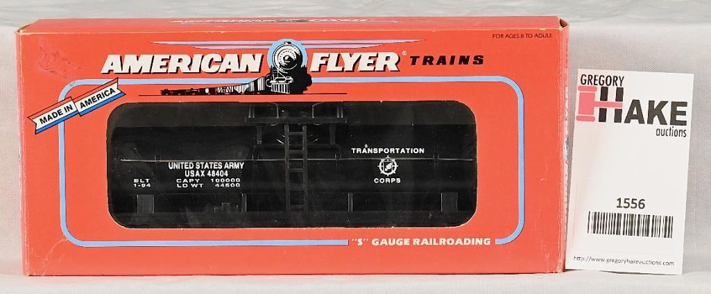 American Flyer 6-48404 US Army Tank Car w/ OB: American Flyer 6-48404 US Army Tank Car w/ OB, C9.