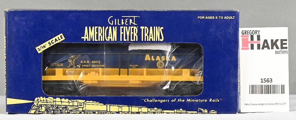 American Flyer 6-48412 Alaska Three Dome Tank Car w/ OB: American Flyer 6-48412 Alaska Three Dome Tank Car w/ OB, C9.