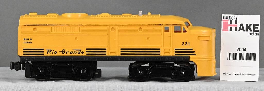 Lionel Postwar 221 Rio Grande Alco Diesel Locomotive: Lionel Postwar 221 Rio Grande Alco Diesel Locomotive, C6/7.