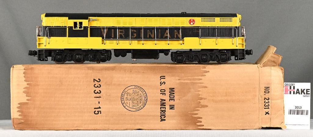 Lionel Postwar 2331 Black and Yellow Virginian FM w/ OB (1 of 6)