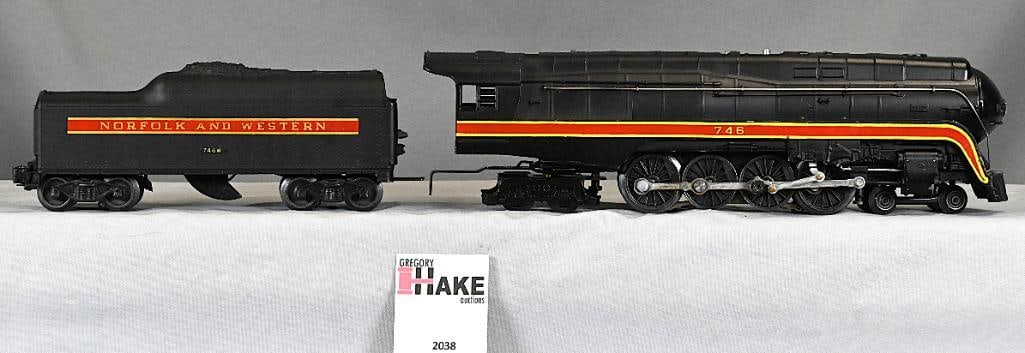 Lionel Postwar 746 N&W Steam Loco & 746W Short Stripe Tender w/ OB'S (1 of 6)