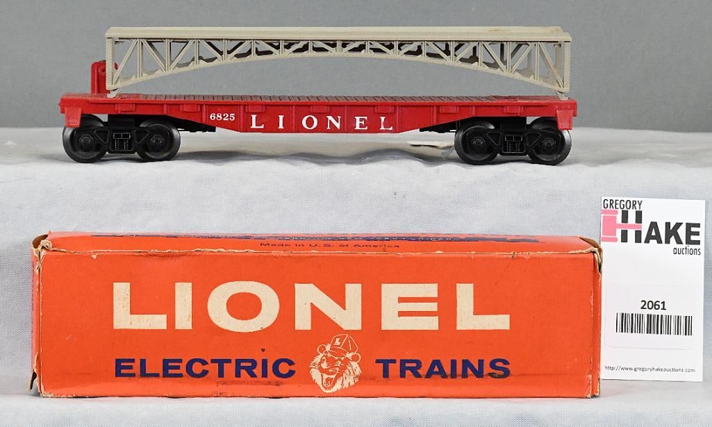 Lionel Postwar 6825 Flat Car w/ Bridge Girder & OB (1 of 6)
