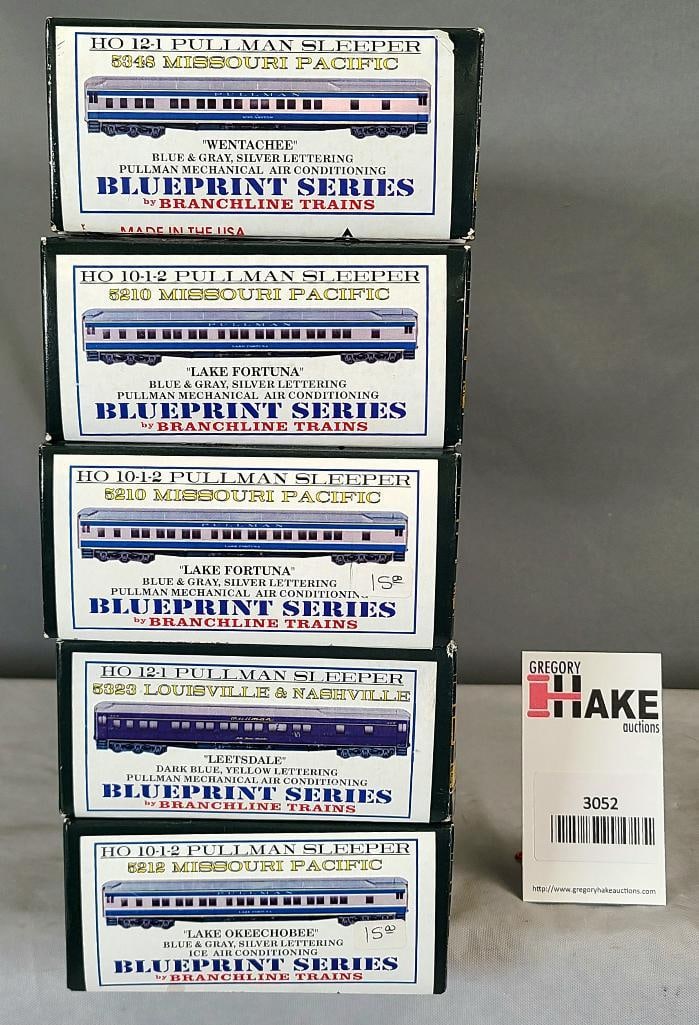 Branchline Trains HO Guage Pullman Sleepers: Branchline Trains HO Guage Pullman Sleepers Blueprint Series, 5 pcs