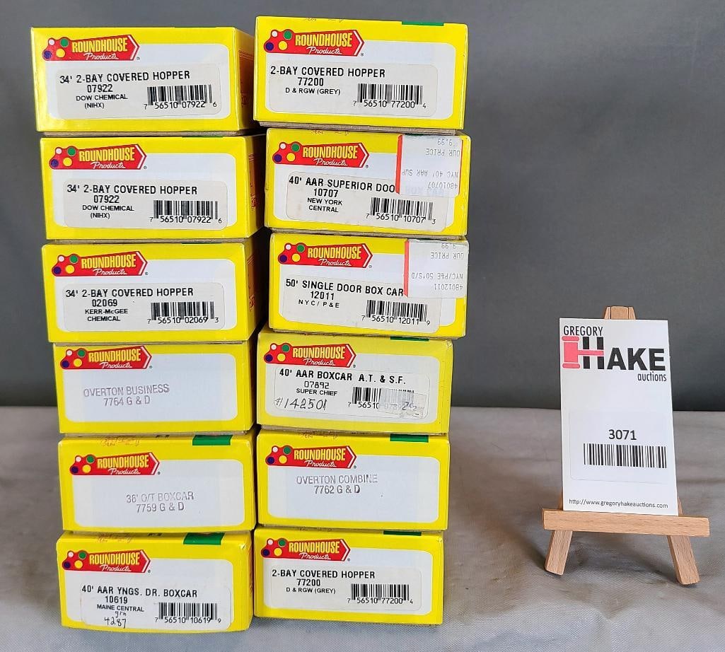 Roundhouse HO Guage Freight Cars: Roundhouse HO Guage Freight Cars 12 pc