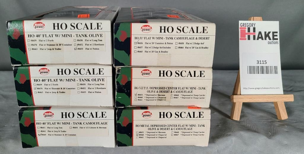 Model Power HO Guage Flat Cars - Military (1 of 2)