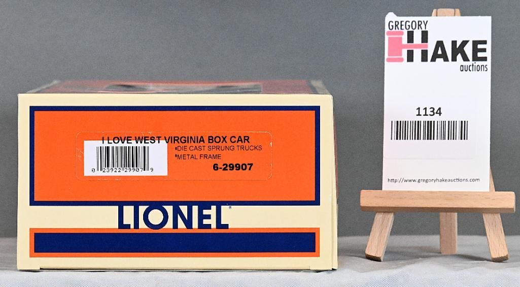 Lionel LTI 6-29907 I Love West Virginia Boxcar w/ OB (1 of 2)