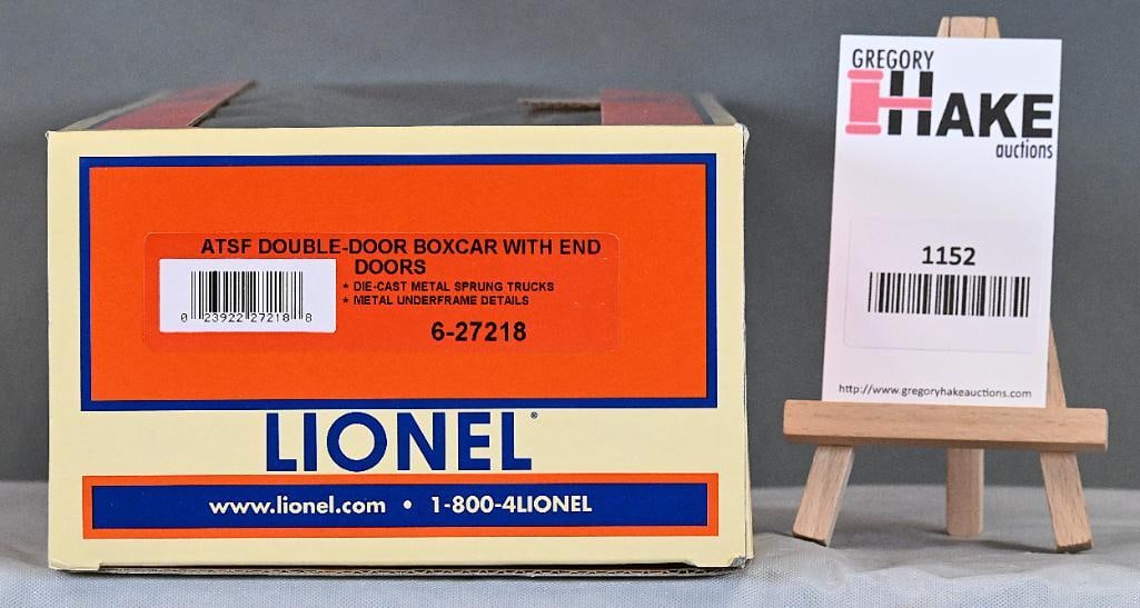 Lionel LTI 6-27218 ATSF Double Door Boxcar w/ OB: Lionel LTI 6-27218 ATSF Double Door Boxcar w/ OB, C10