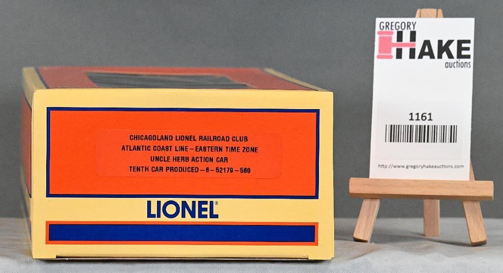 Lionel LTI 6-52178-560 Chicagoland LRC Uncle Herb car #10 w/ OB: Lionel LTI 6-52178-560 Chicagoland Lionel Railroad Club Burlington - Central Time Zone Uncle Herb Action Car - Tenth Car Produced w/ OB, C10