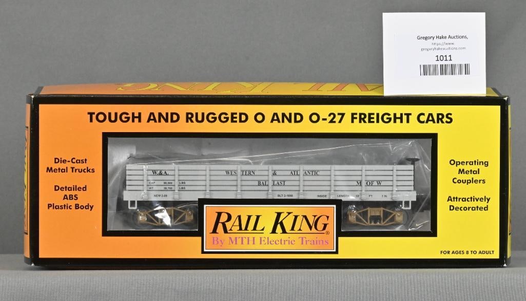 MTH 30-7216 W.A.R.R. 34ft Gondola 19th Century w/ OB: MTH 30-7216 W.A.R.R. 34ft Gondola 19th Century w/ OB , C10