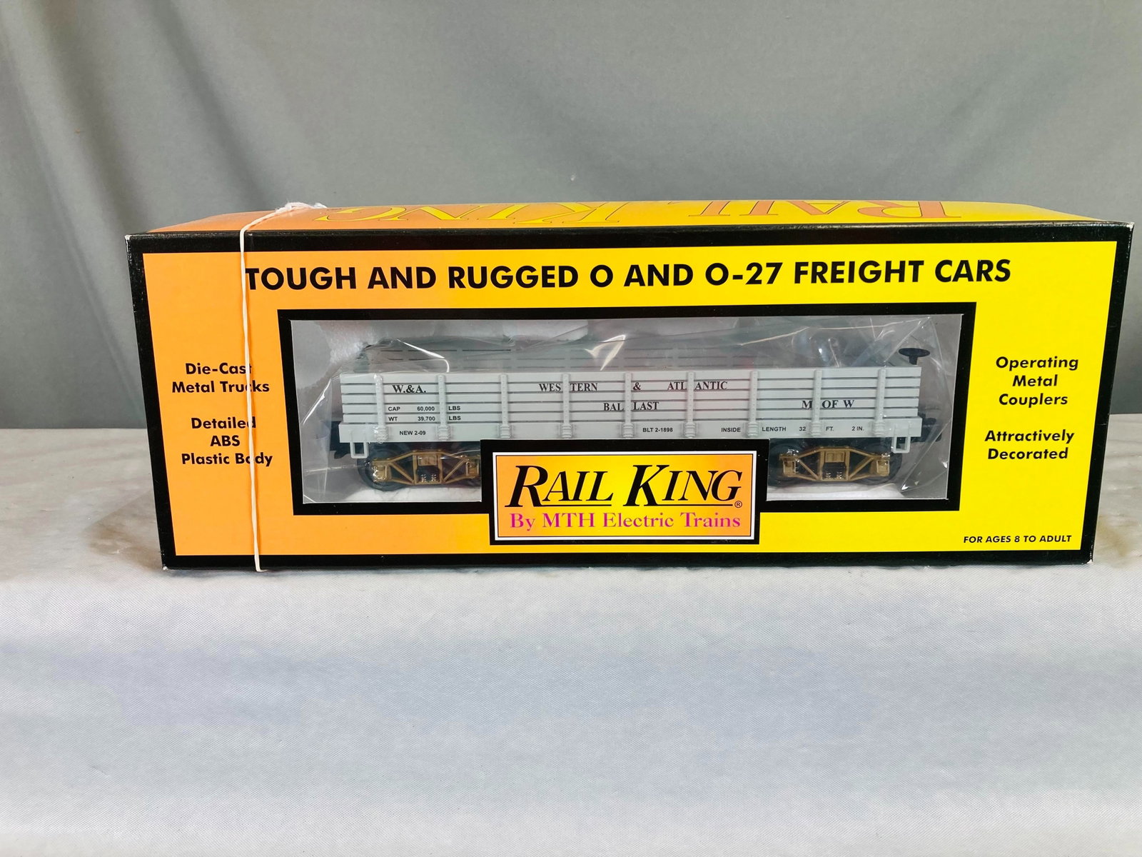 MTH 30-7439 W.A.R.R. 34ft Box Car 19th Century w/ OB: MTH 30-7439 W.A.R.R. 34ft Box Car 19th Century w/ OB, C10