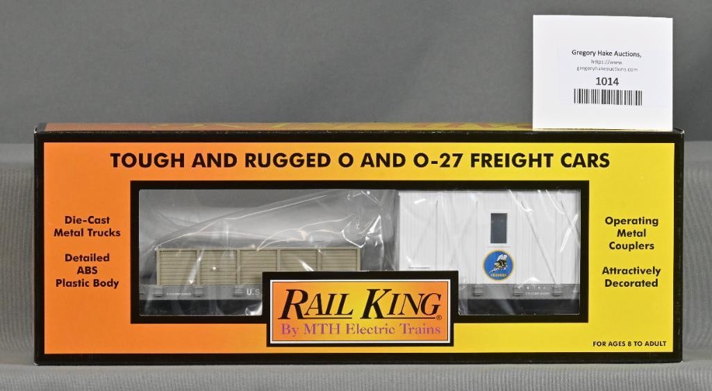MTH 30-79027 U.S. Navy Crane Tender Caboose w/ OB: MTH 30-79027 U.S. Navy Crane Tender Caboose w/ OB, C10