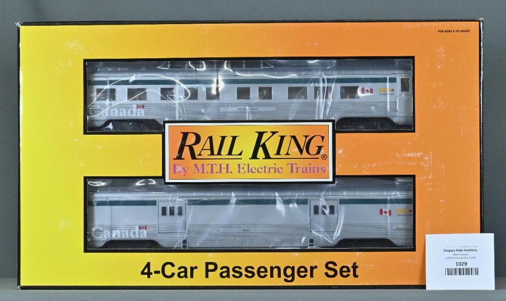 MTH 30-67053 Canadian Rail 4 car 60ft Streamlined Passenger Set  w/ OB (1 of 2)