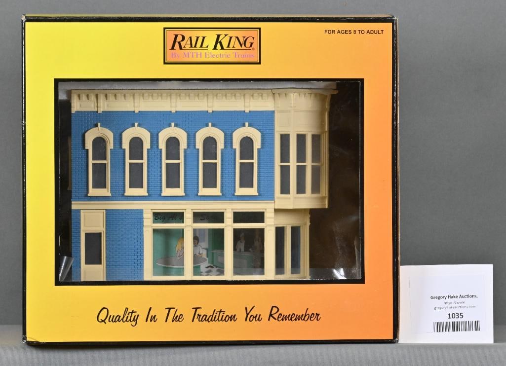 MTH 30-90023 Soda Fountain Corner Building w/ OB: MTH 30-90023 Soda Fountain Corner Building w/ OB, C10