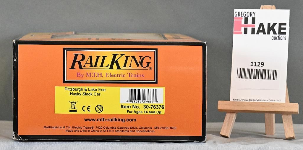 MTH 30-36376 Pitssburgh & Lake Erie Huskey Stack Car w/ OB (1 of 2)