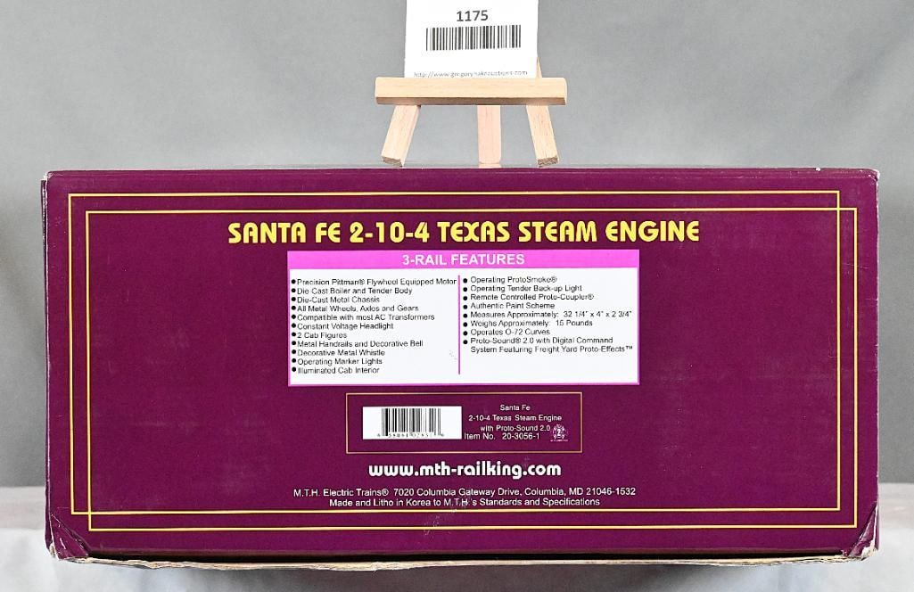 MTH 20-3056-1 Santa Fe 2-10-4 Texas Steam Loco & Tender w/ Proto-Sound2 w/ OB (1 of 6)