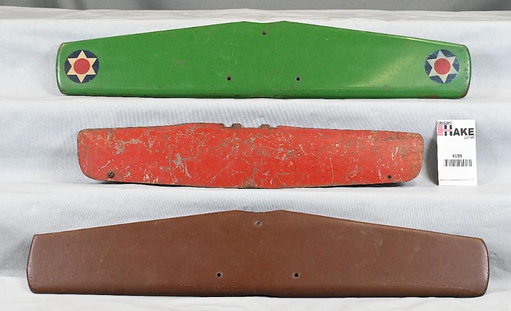 Three Pressed Steel Airplane Wings (1 of 2)